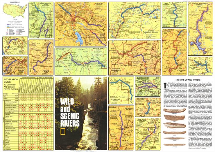 Mapy National Geographic. 539 map. Wysoka jakość - USA - Wild and Scenic Rivers 2 1977.jpg