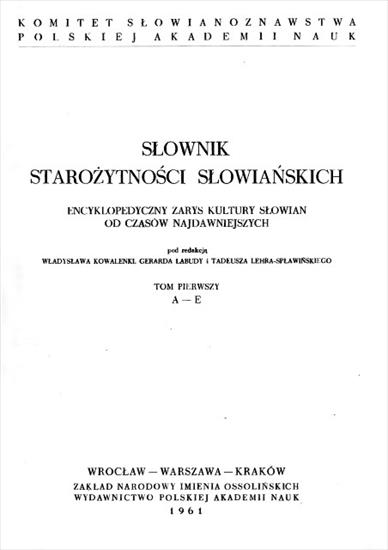 Historia powszechna-  unikatowe książki - Słownik starożytności słowiańskich. t.1 A-E.JPG